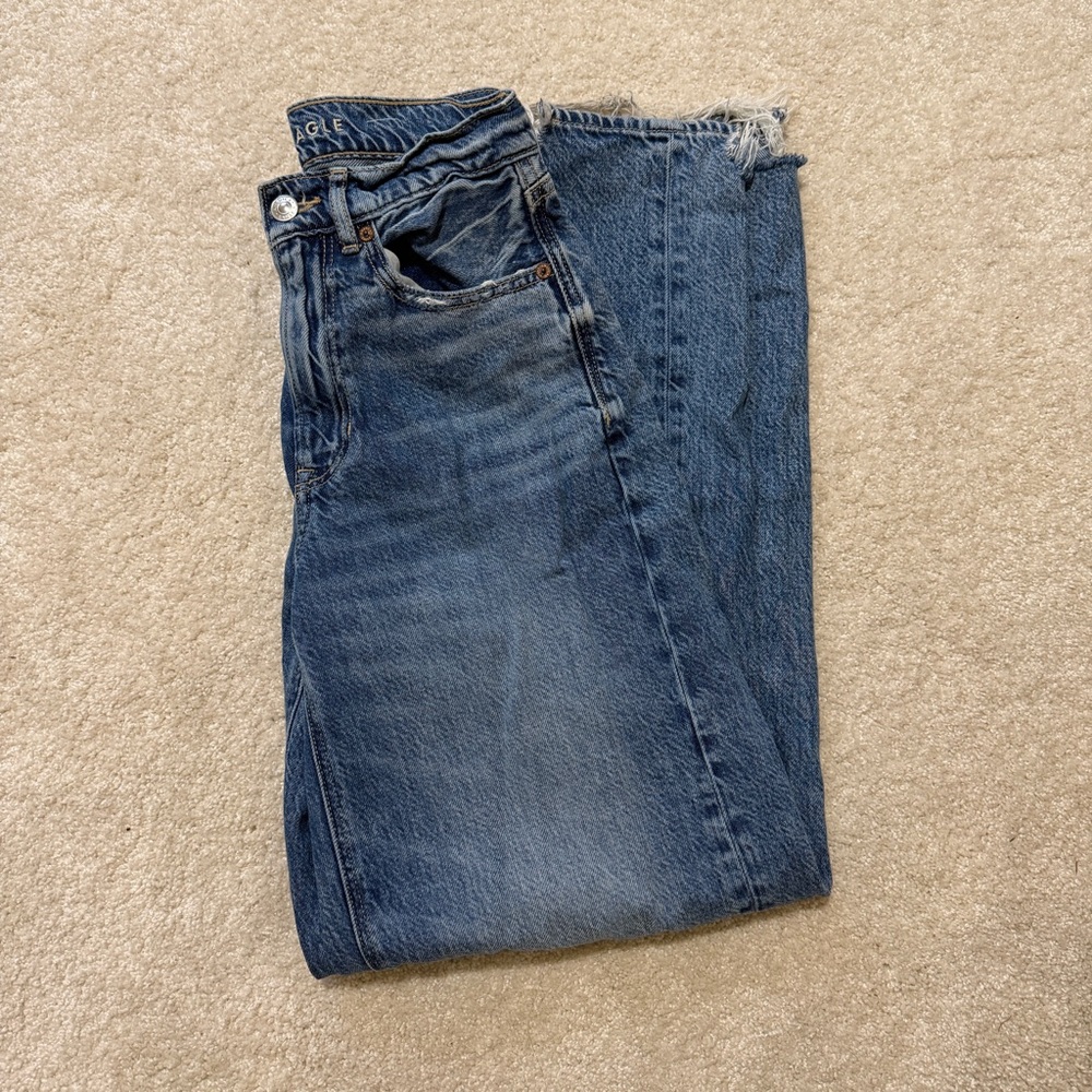 American Eagle Dreamy Drape Super High-Waisted Baggy Wide-Leg Jean